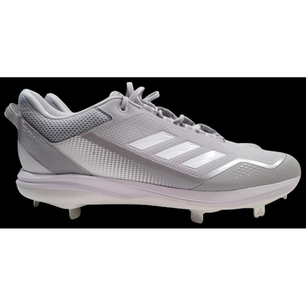 Adidas Icon 7 Cleats Mens Size 14 White Gray Metal Baseball Sports S23860 NEW